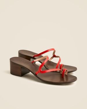 J.Crew Toe-Ring Block-Heel Sandals - Multicolor