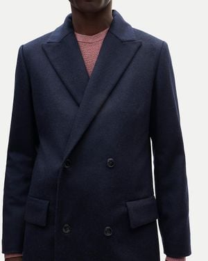 J.Crew Double-Breasted Topcoat - Blue