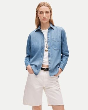 J.Crew Jules Classic-Fit Button-Up Shirt - Blue