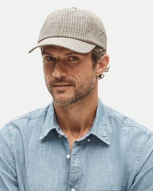 J.Crew Houndstooth Baseball Cap - White