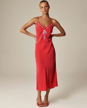 J.Crew Rouje X Swoon Slip Dress - Red