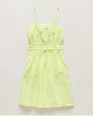 J.Crew Embroidered Apron Dress in Natural | Lyst