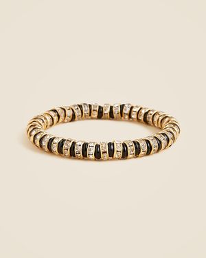 J.Crew Striped Crystal Bracelet - Natural