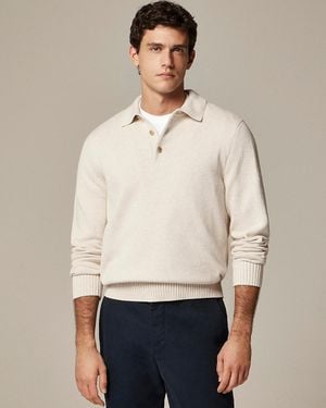 J.Crew Heritage Cotton Sweater-Polo - Natural
