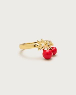 J.Crew Cherry Charm Ring - White