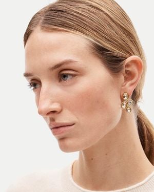 J.Crew Bezel Drop Earrings - Metallic