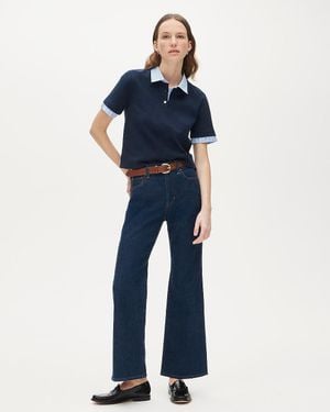 J.Crew Petite Charley Kickout Cropped Jean - Blue
