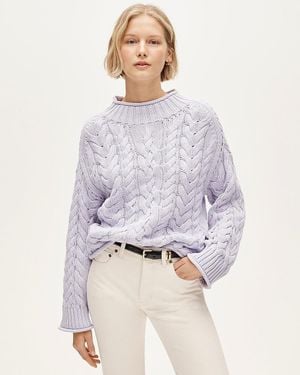 J.Crew 2025 Rollneck Cable-Knit Sweater - White