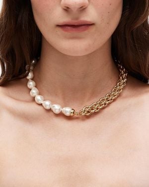 J.Crew And Chain Necklace - Brown