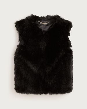 J.Crew Faux-Fur Vest - Black