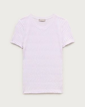 J.Crew Wave-Rib Sweater-Tee - Pink