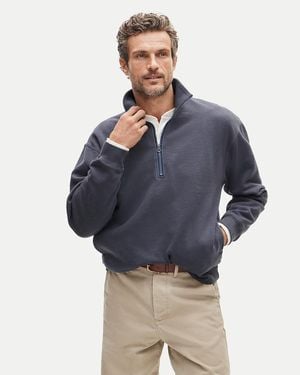 J.Crew '83 Fleece Quarter-Zip Sweatshirt - Blue