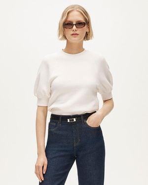 J.Crew Heritage Terry Puff-Sleeve Sweatshirt - Natural