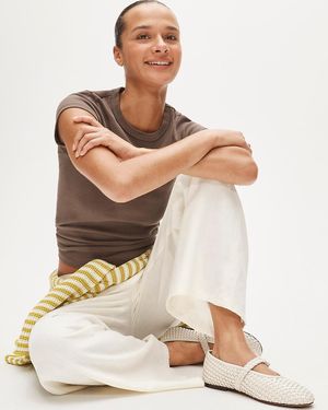 J.Crew Mary Jane Ballet Flats - Natural