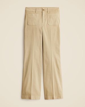 J.Crew Tall Charley Kickout Crop Pant - Natural