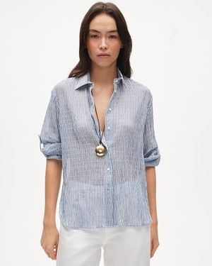 J.Crew Jules Classic-Fit Button-Up Shirt - Blue