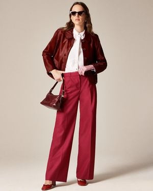 J.Crew Tall Relaxed-Fit Pleated Pant - Red