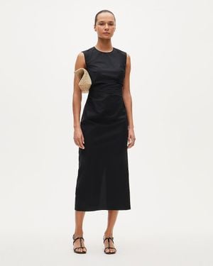 J.Crew Tall Ruched Midi Dress - Black