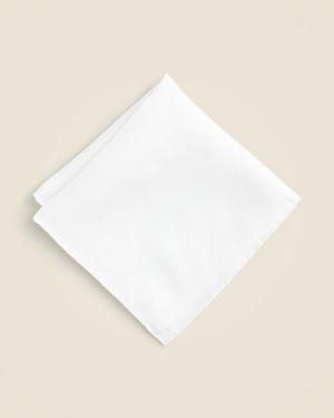 J.Crew English Silk Pocket Square - White