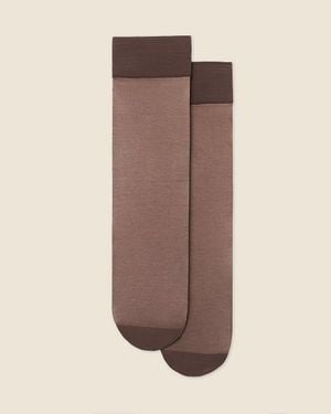 J.Crew Swedish Stockings Elin Premium Knee-High Socks Four-Pack - Brown