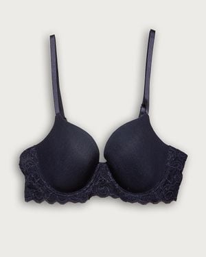 J.Crew Hanro Luxury Moments T-Shirt Bra - Blue