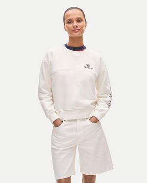 J.Crew "Vintage Fleece "Tennis Club" Graphic Sweatshirt" - White