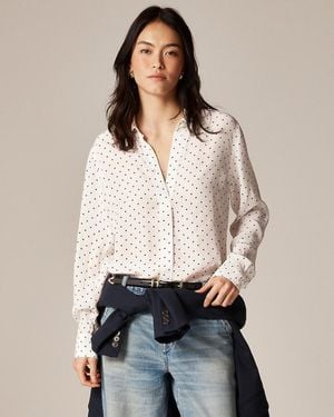 J.Crew Jules Club-Collar Shirt - Natural