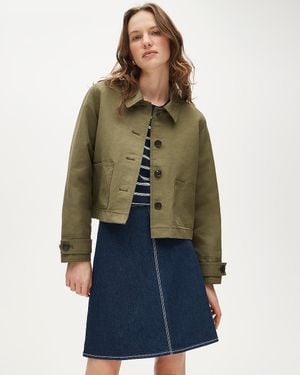 J.Crew Cropped Barn Jacket - Green