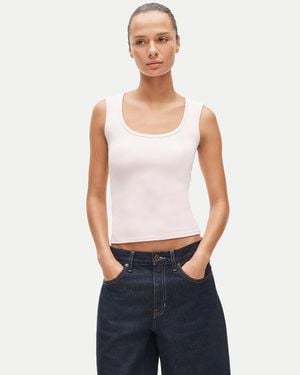 J.Crew Refined Rib Scoopneck Tank Top - Blue