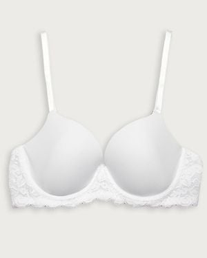 J.Crew Hanro Luxury Moments T-Shirt Bra - White