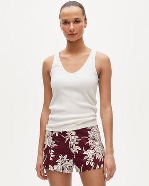 J.Crew Perfect Rib V-Neck Tank Top - White