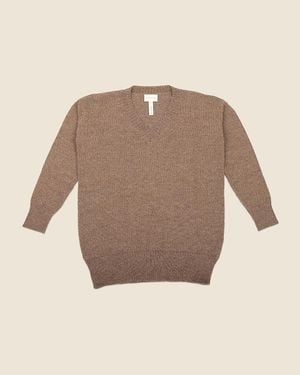 J.Crew Laude The Label Oversized V-Neck Sweater - Natural