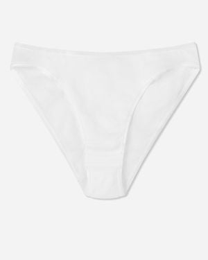 J.Crew Hanro Cotton Seamless High-Cut Brief - White