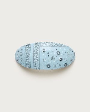 J.Crew Bandana-Print Oval Hair Clip - Blue