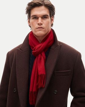 J.Crew Cashmere Scarf With Fringe - Red