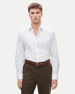 J.Crew Ludlow Premium Cotton Dress Shirt With Point Collar - White