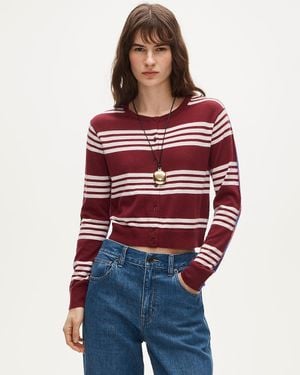 J.Crew Featherweight Cashmere Cardigan - Red