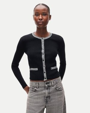J.Crew Crochet-Trim Cardigan - Blue