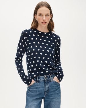 J.Crew Cashmere Classic-Fit Crewneck Sweater - Blue