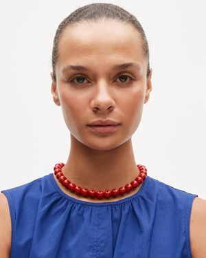 J.Crew Chunky Beaded Necklace - Blue