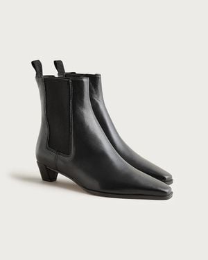 J.Crew Remi Square-Toe Ankle Boots - Black