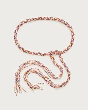 J.Crew Beaded Braid Belt - Natural