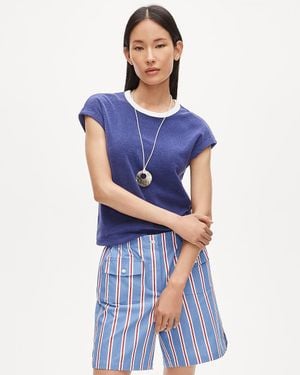 J.Crew Towel Terry Dolman-Sleeve T-Shirt - Blue