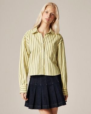 J.Crew Étienne Cropped Button-Up Shirt - Natural
