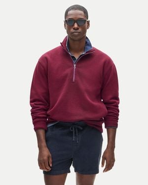 J.Crew '83 Fleece Quarter-Zip Sweatshirt - Red