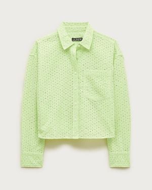 J.Crew Étienne Cropped Eyelet Button-Up Shirt - Green