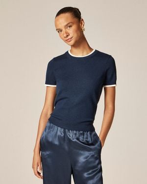 J.Crew Carolyn Layered Sweater-Tee - Blue