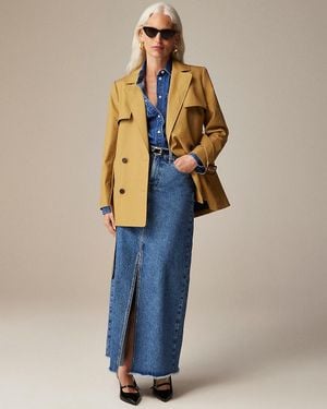 J.Crew Cropped Icon Trench Coat - Blue