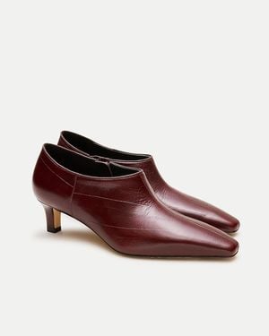 J.Crew Sylvie Low Ankle Boots - Red