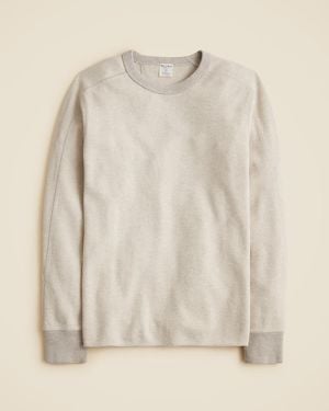J.Crew Wallace & Barnes Honeycomb Thermal Crewneck - Natural